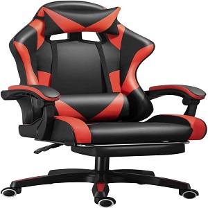 Careflection Gaming Chair with Footrest